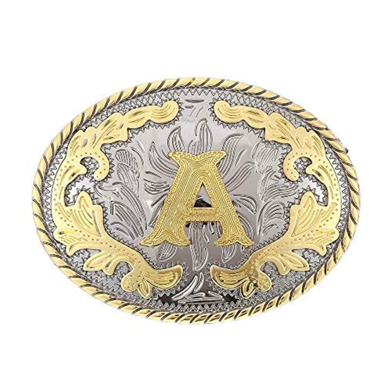 Oval letter western cowboy belt buckle men's custom width 4 cm zinc alloy belt buckle