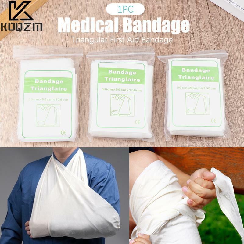 Medyczny trójkątny bandaż do mocowania złamania Bandaż ratunkowy Pierwsza pomoc Bandaż trójkątny z gazy