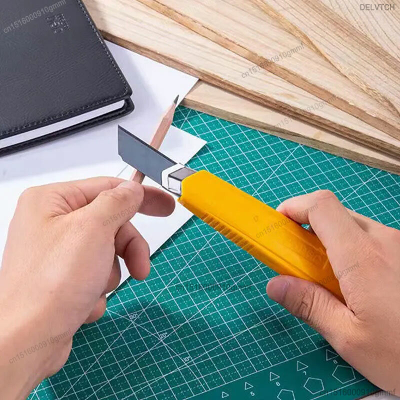 4 pçs conjunto multifunction retrátil aço inoxidável arte utilitário faca caixa cortador de papel escritório escola artesanato papelaria ferramenta