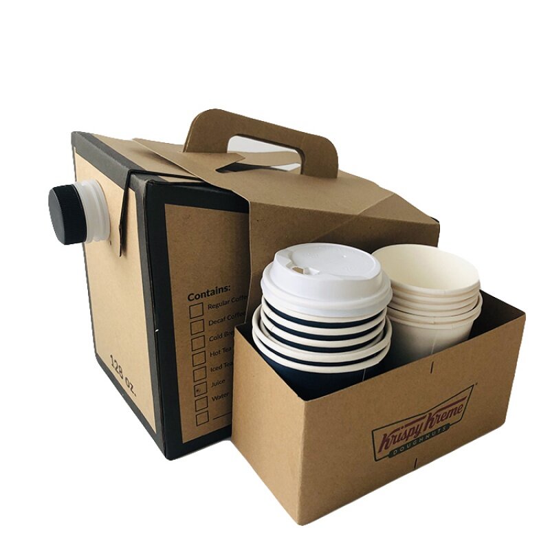Niestandardowy dostawca produktów do produkcji ekologicznego taniego papier jednorazowy dozownika pojemnik na kawę 96 uncji 126 uncji kawy na wys