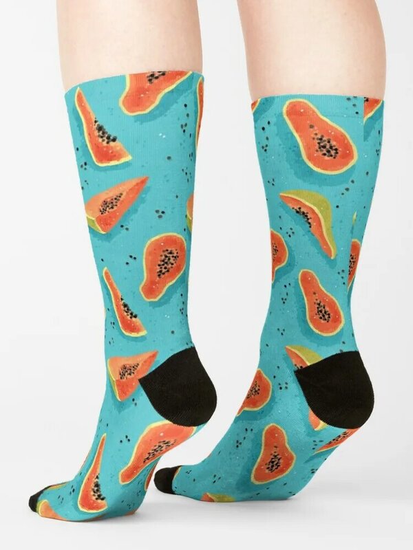 Chaussettes de golf à motif papaye