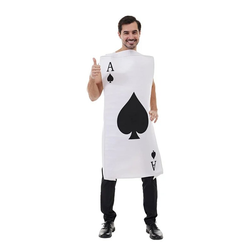 New Fun Poker Jumpsuit Party Performance Costumes Weird Cosplay Halloween Clothes