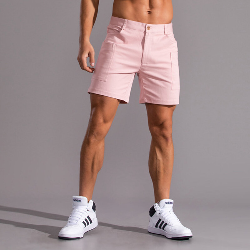 Pantalones cortos informales para hombre, shorts cargo de color liso, 4XL talla grande, verano 2023