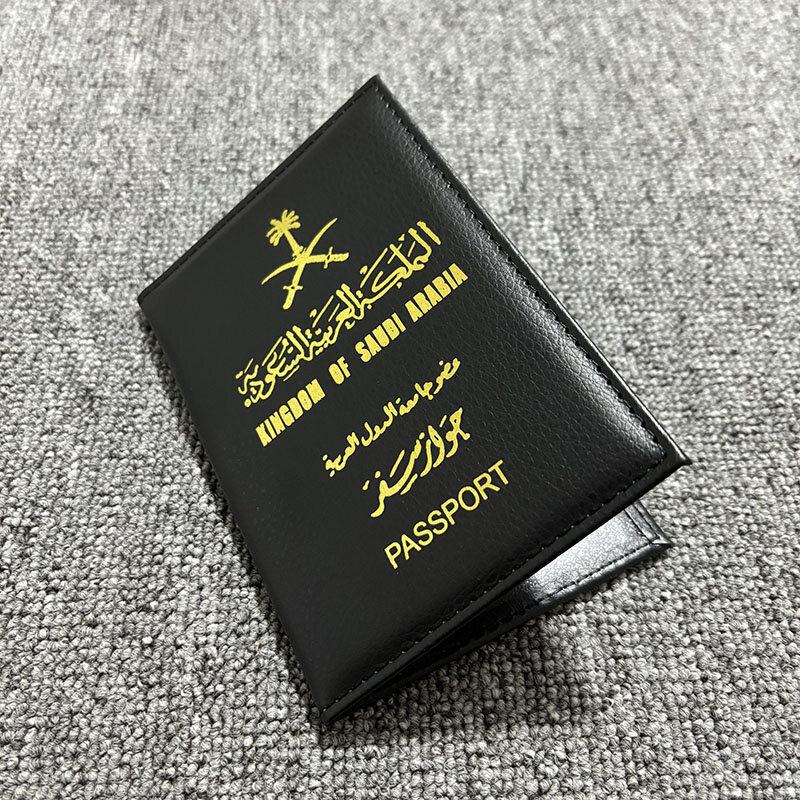 Dyplomatyczna Arabia Saudyjska Okładka na paszport Podróż Mężczyźni Kobiety Pu Skórzane okładki na paszporty Modne etui Ochrona paszportu