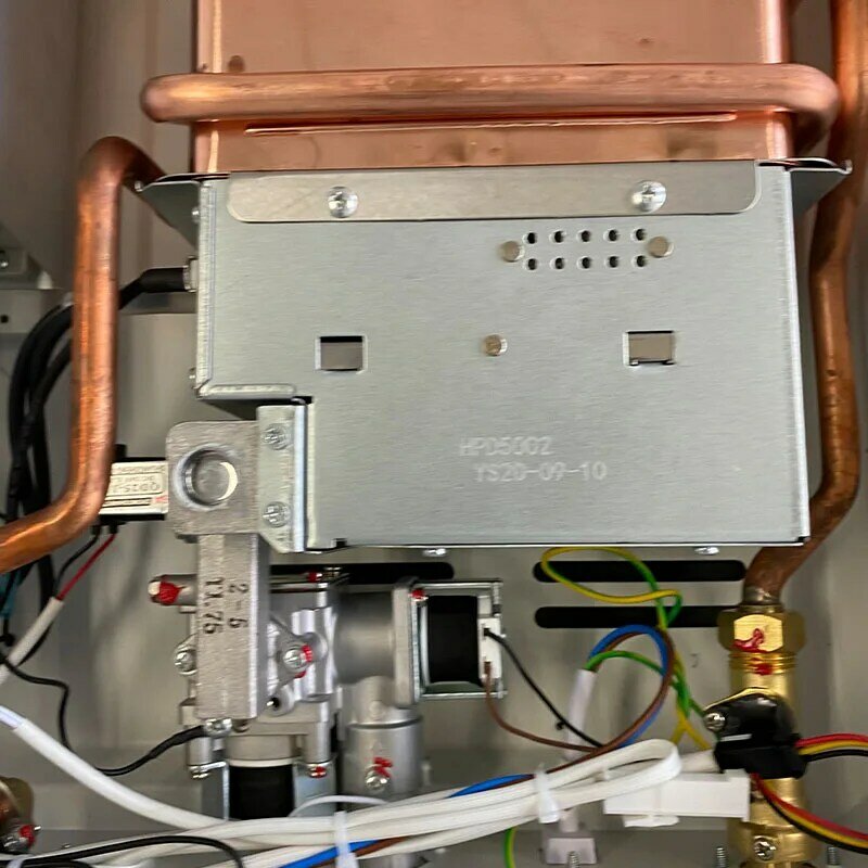 Aquecedor de água do gás sem tanque com painel LCD, temperatura constante inteligente, eficiência energética secundária, operação do toque