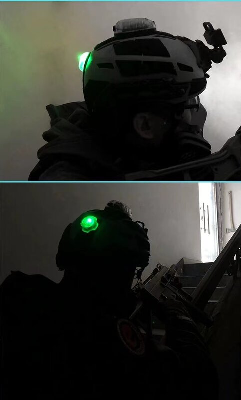 전술 airsoft UFO 헬멧 빛 방수 빛 벨크로 뒤로 생존 신호 헬멧 램프 헬멧 손전등 EX234