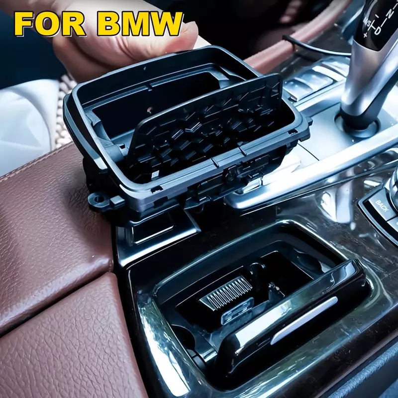 Tampa da caixa de montagem do cinzeiro do carro ABS, Console central para BMW Série 5, F10, F11, F18, 520i, 525i, 528i, 530i, 2011-2017