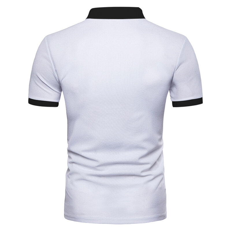 Men Summer Slim Fit Collar Spell Color Tops Polo Shirt , Men Slim Fit Dress Polo Shirt , Men Golf Polo Shirt .