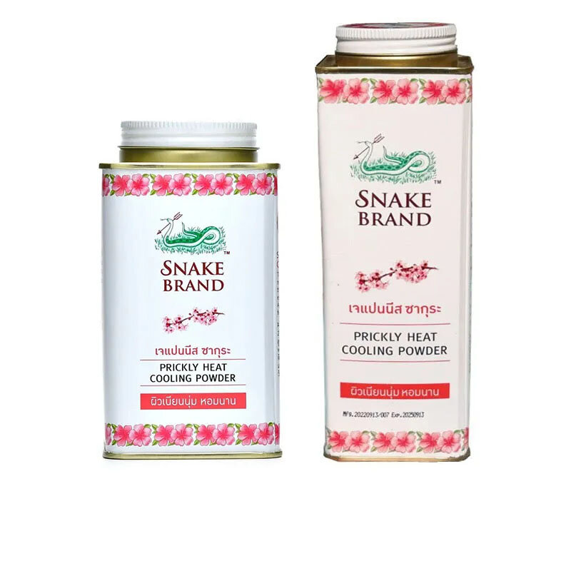 Snake Brand Prickly Heat Talcum Cooling Powder Or Spray, Refreshing And Soothing Relieving Itching Antiperspirant Underarm