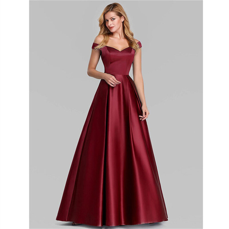 Elegant Women Evening Party Dress 2023 New in Sexy V-neck High Waist Maxi Gowns Ladies Boutique Prom Quinceanera Dresses