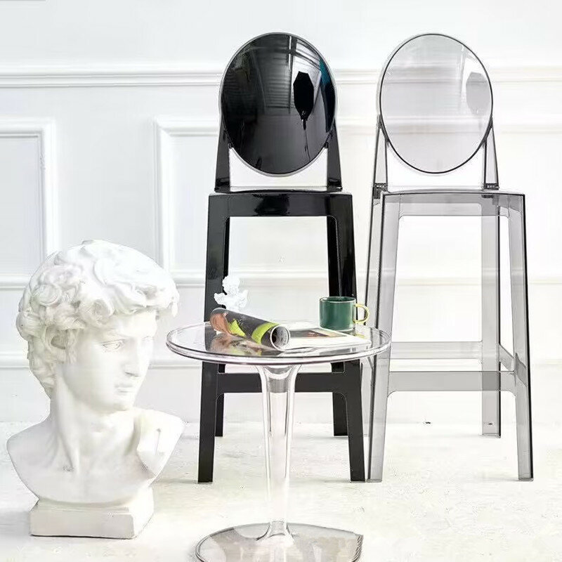 8 Stück Mode Wohnkultur klar Acryl Kunststoff Ghost Chair Restaurant Esszimmer möbel Hocker für Party Bar Dekoration