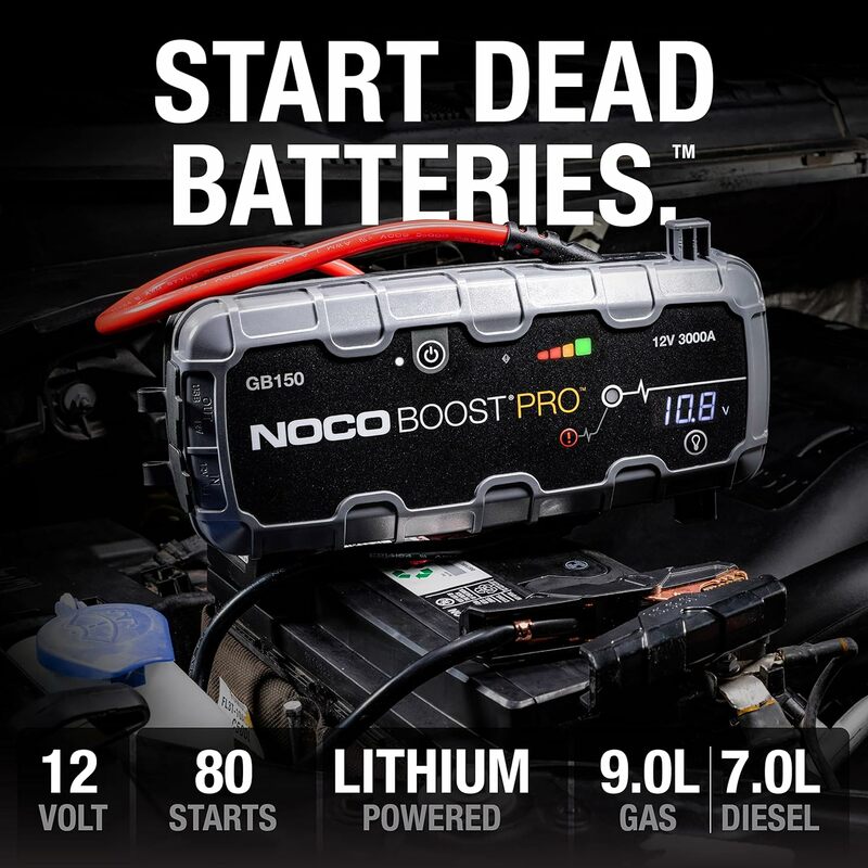 NOCO-Boost Pro Car Battery Jump Starter, UltraSafe Battery Pack, Booster da bateria, Jump Box, GB150, 3000A, 12V