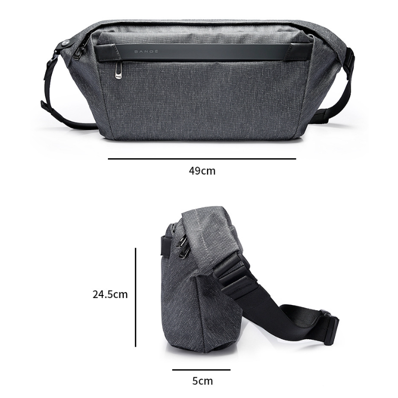 Chikage Men's Single Shoulder Crossbody Bag Fashion Trend Waterproof Chest Bag Large Capacity Lightweight Unisex Portable Bag