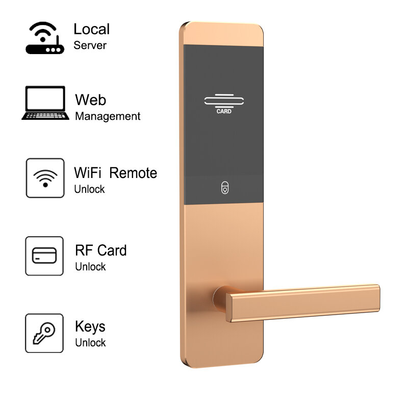 Bluetooth Automatic Hotel Lock System Smart Wifi Remotely Management