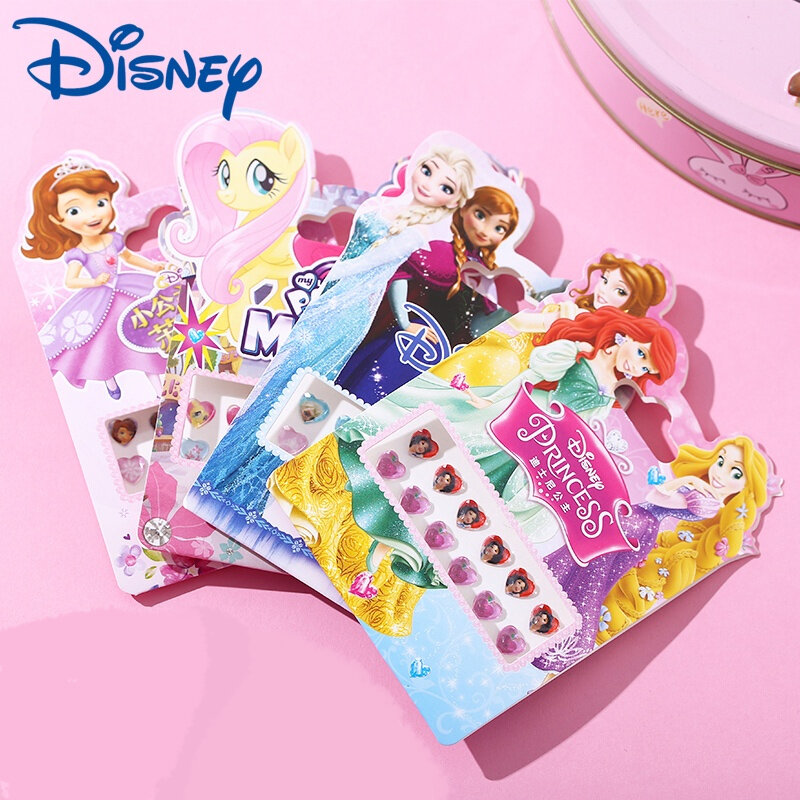 Trẻ Em Frozen Elsa Anna Đồ Chơi Trang Điểm Miếng Dán Móng Tay Disney Công Chúa Bạch Tuyết Sofia Mickey Minnie Bé Miếng Dán Bé Gái Tặng
