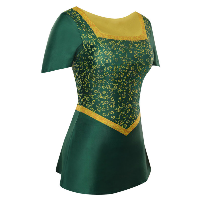 Female Princess Fiona Cosplay Women Costume Swimsuit Dress Shorts Outfits Halloween Carnival Party Suit For Girls Green Clothes