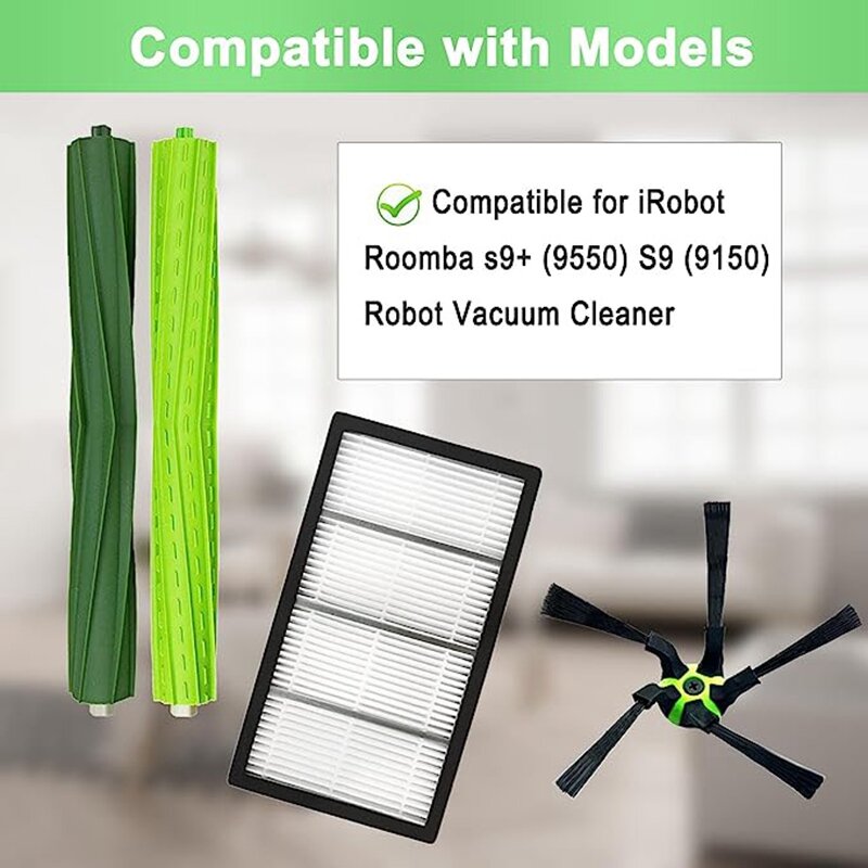 Suitable For Irobot Roomba Sweeping Robot Parts S9 S9+ Main Brush Side Brush Filter Cleaning