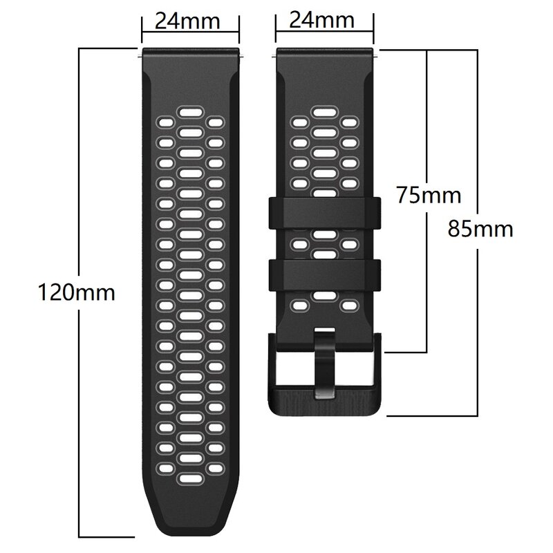 24mm largura silicone pulseira de relógio para suunto 7 9 bandas baro esporte silicone repalcement pulseira para suunto spartan/9 baro cobre