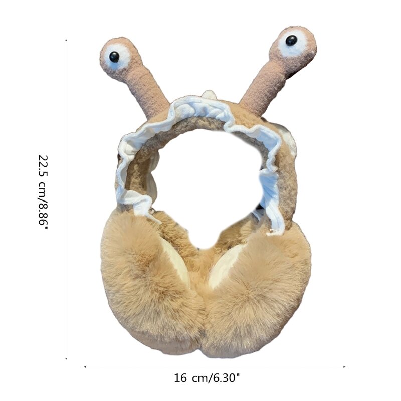 Foldable Earmuff for Teen Cartoon Stuffed Shape Ear Warmer for Climbing Ski