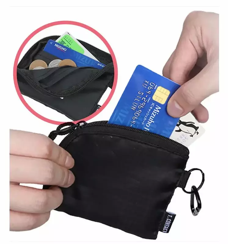 Trendy New Simple Coin Purse with Key Chain Traffic Card Card Bag Small and Versatile Personality Multi-functional Small Wallet