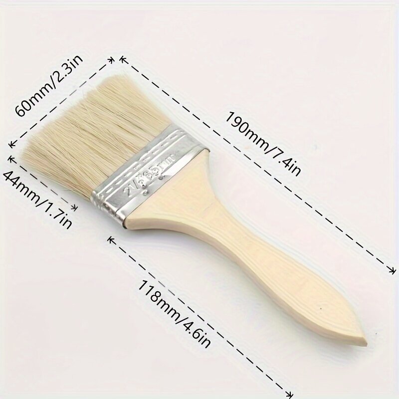 8pcs/12pcs Home Improvement Tools Brush Wooden Handle Paint Brush Outdoor BBQ Cleaning Brush