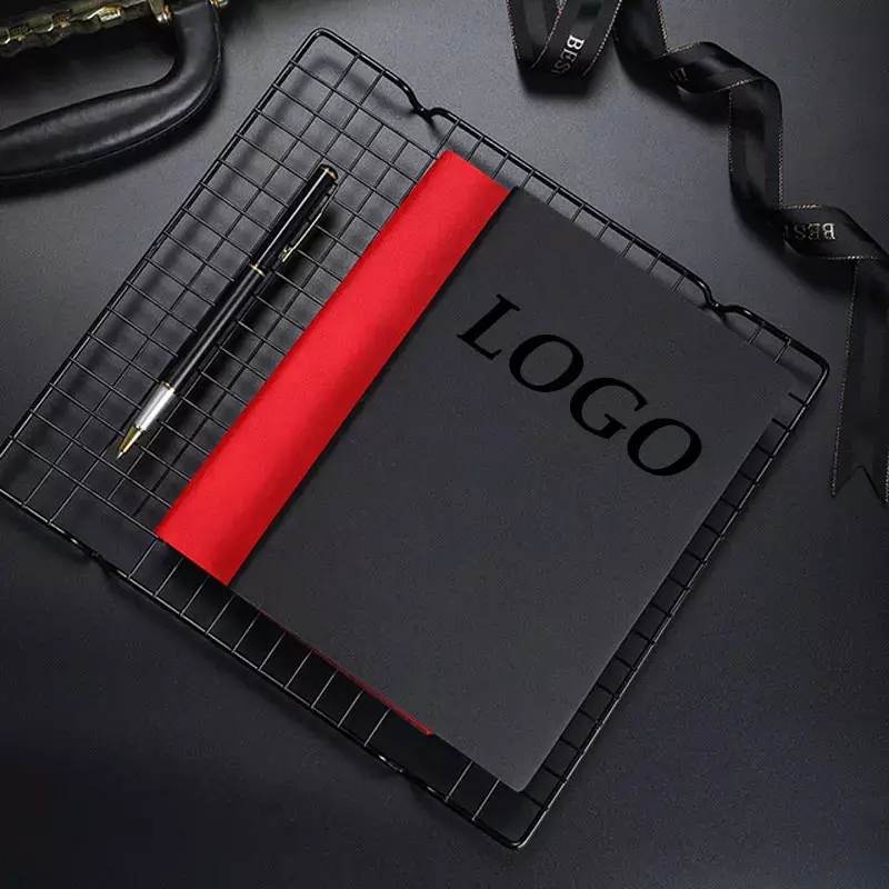 Customized product.Custom Logo Sheet 80gsm A5 PU leather soft cover notebook for students