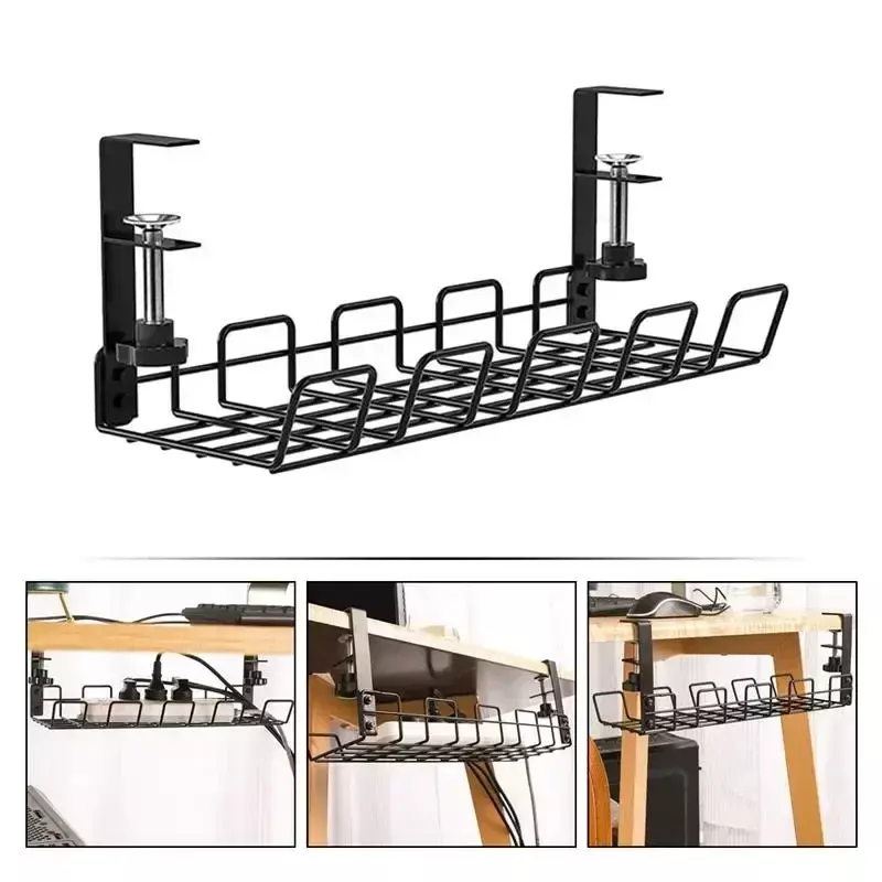 Rack Storage Organizadores Under Table Cable Wire Tray Management Organizer