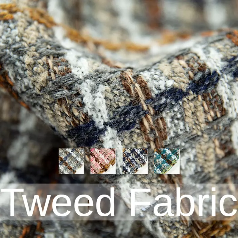 Plaid Tweed Stoff von Meter für Kleidung Mäntel Taschen Röcke Weste Nähen verdickt Winter weich drapieren dekorative Stoff Mode