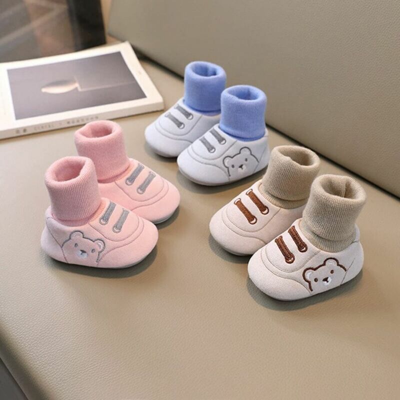 Soft Anti-slip Footwear New Knitting Wear-resistant Slipper Socks Cartoon Printed Indoor Walking Socks