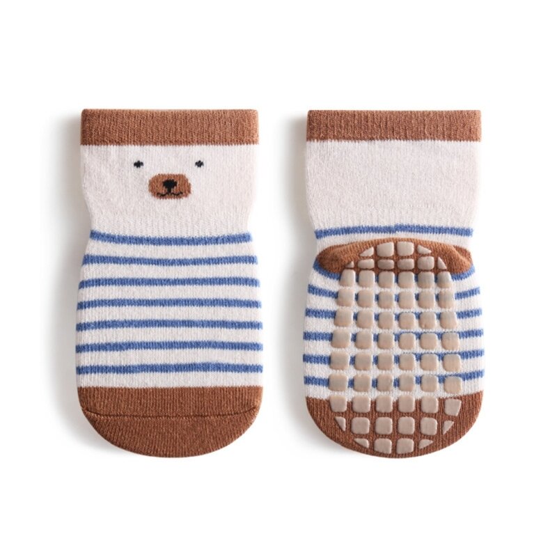 Детские нескользящие носки до щиколотки с нескользящей подошвой для младенцев, малышей, детей