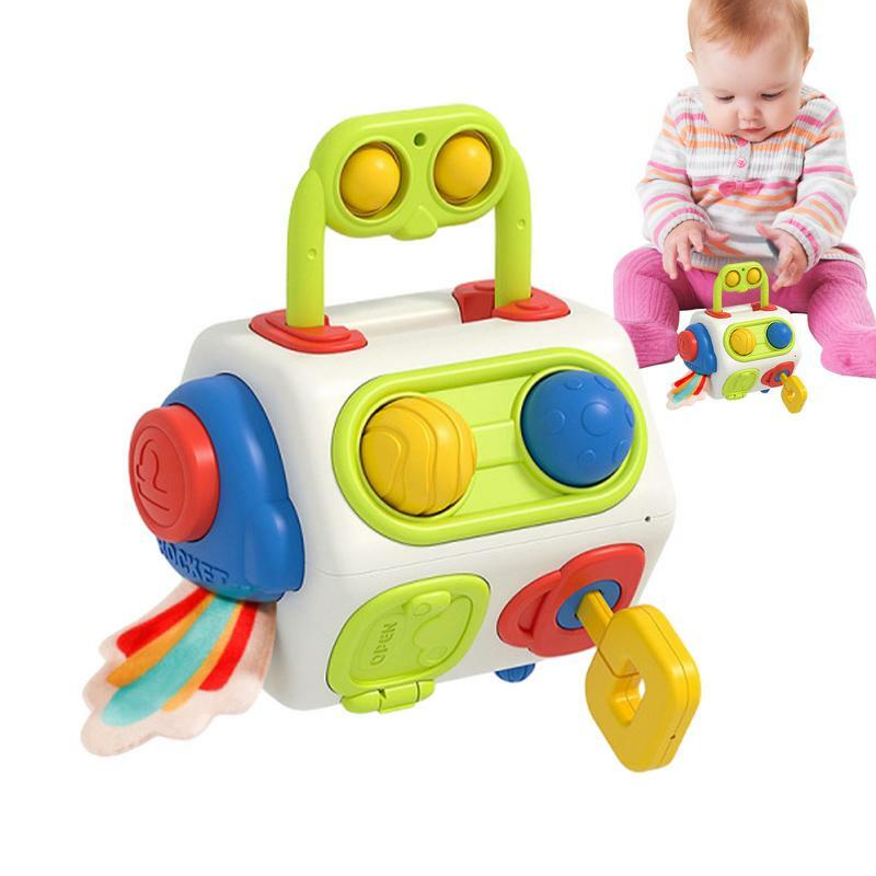 어린이용 비지 큐브 몬테소리 장난감, 유아용 감각 장난감, 유치원 학습, 교육용 다기능 큐브