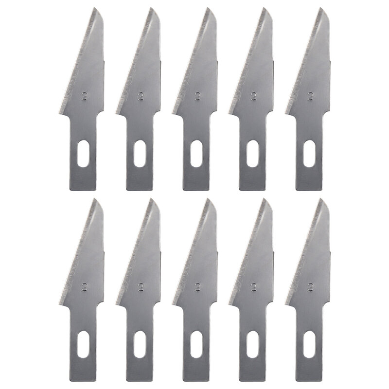 DIY Hand Tools Craft Carving Blade 1 Set 10 Pcs Silver Type Optional High Quality For Wood Plastic Paper Cloth