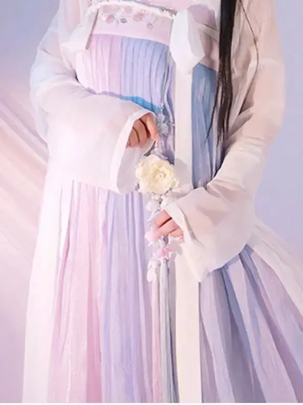 오리지널 Hanfu 여성 자수, 신선한 Chebula 스커트, 한 요소, 새로운 모델 용수철 세트, 핑크 색상