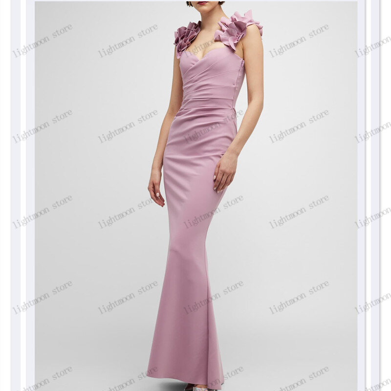 Wdzięczne suknie wieczorowe proste sukienka na studniówkę satynowe zakładki suknie balowe aplikacje kwiatowe długości podłogi eleganckie Vestidos De Gala