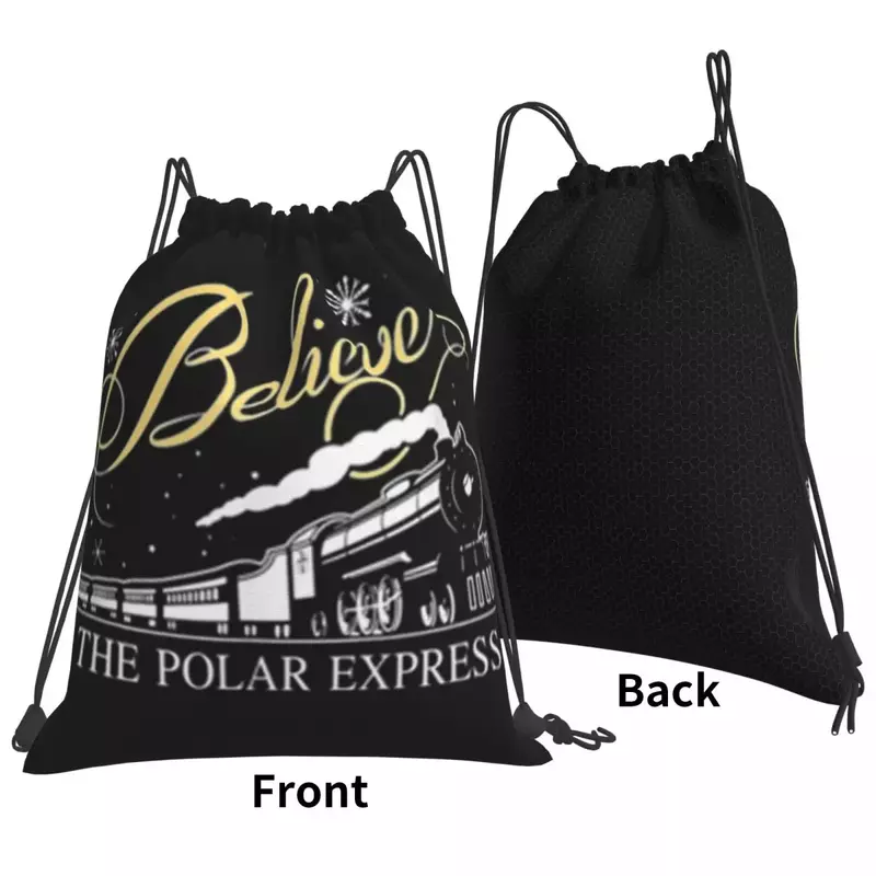 Die Polar Express Rucksäcke tragbare Kordel zug Taschen Kordel zug Bündel Tasche Sporttasche Bücher taschen für Mann Frau Studenten