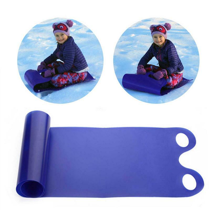 Portátil trenó snowboard rolo acima de neve trenó plástico rolamento slider neve flexível neve voando tapetes para crianças adultos inverno