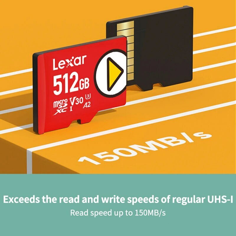 Lexar-Cartão Micro SD para Nintendo Switch Game, Cartões de Armazenamento para Fins Especiais, UHS-I V30 A2 SDXC, 1TB, 512GB, 256GB, 128GB, Mais Novo