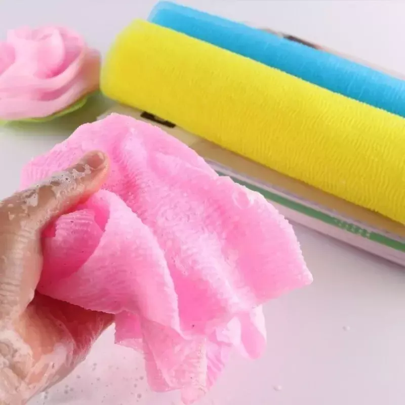 Neue Schönheit Haut Peeling Stoff Waschlappen japanische Körper Wasch handtuch Nylon Badet uch Haut Poliert uch Körper Rücken wäscher