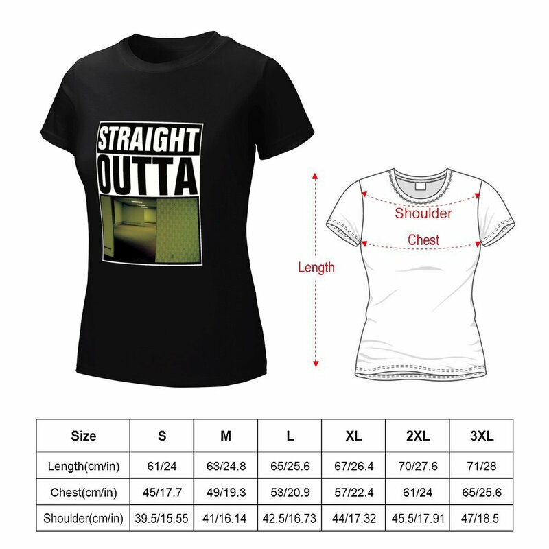 Straight Outta The Backrooms T-shirt plus size tops hippie clothes vintage clothes t shirts for Women loose fit