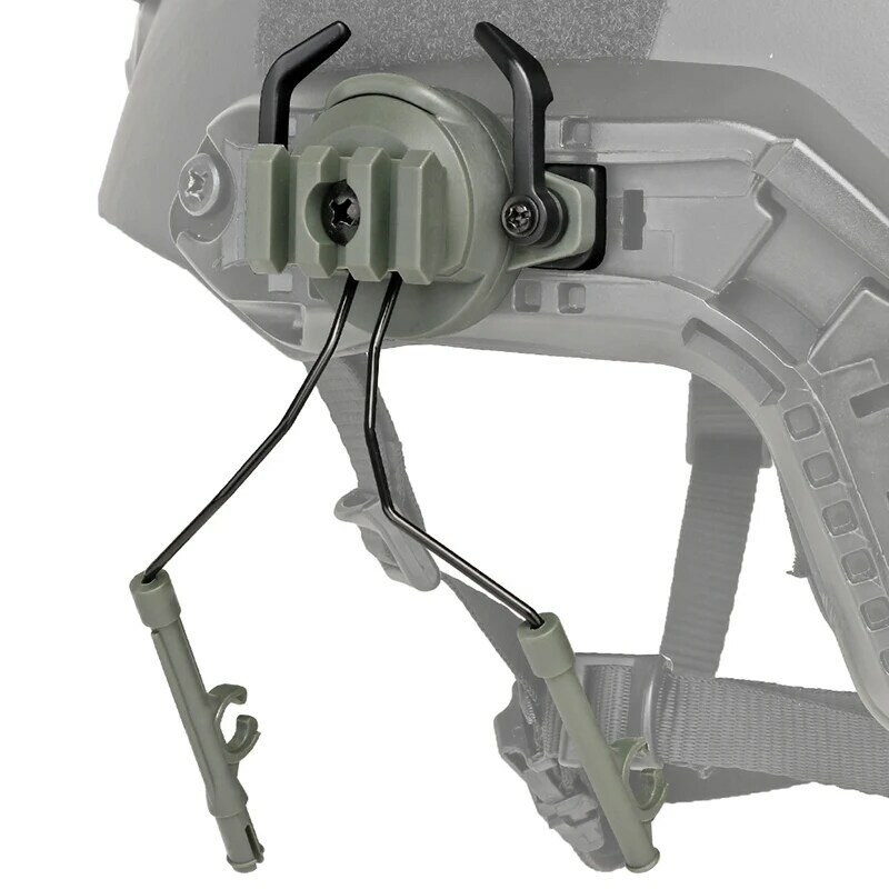 Кронштейн для тактической гарнитуры, подходит для шлема Fast Ops Core ARC 19-21 мм, рельсовый армейский шумоподавляющий адаптер для гарнитуры с поворотом на 360 °