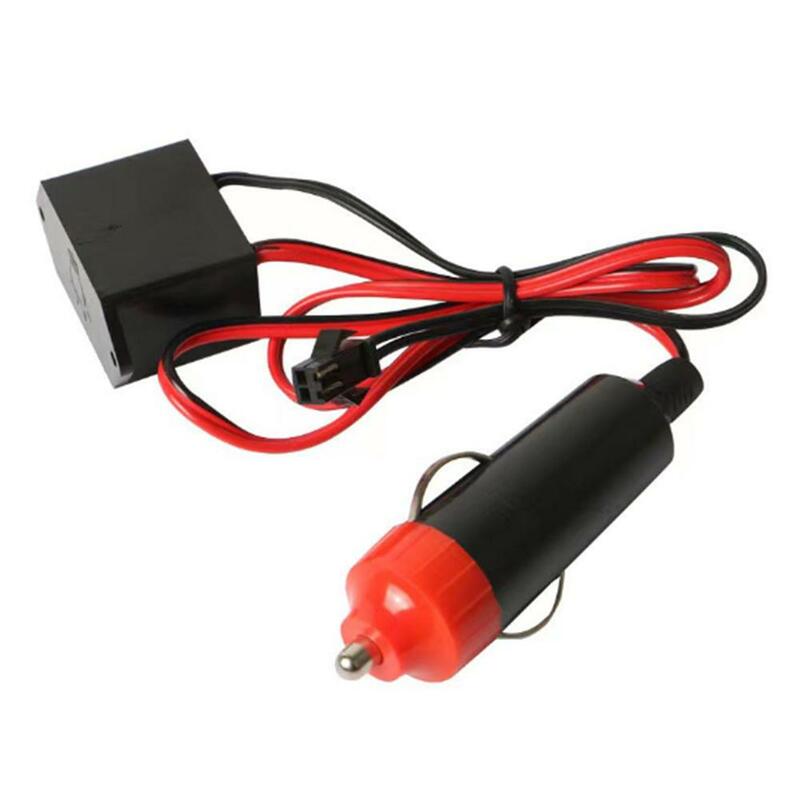 Adaptador de enchufe de luz de neón para coche, inversor de Cable EL para PC, USB, conector divisor