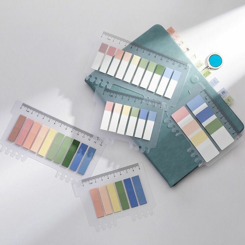 School Student Office Supplies DIY Decoration Stationery Label Bookmark Reading Label Index Stickers Sticky Labels with Ruler