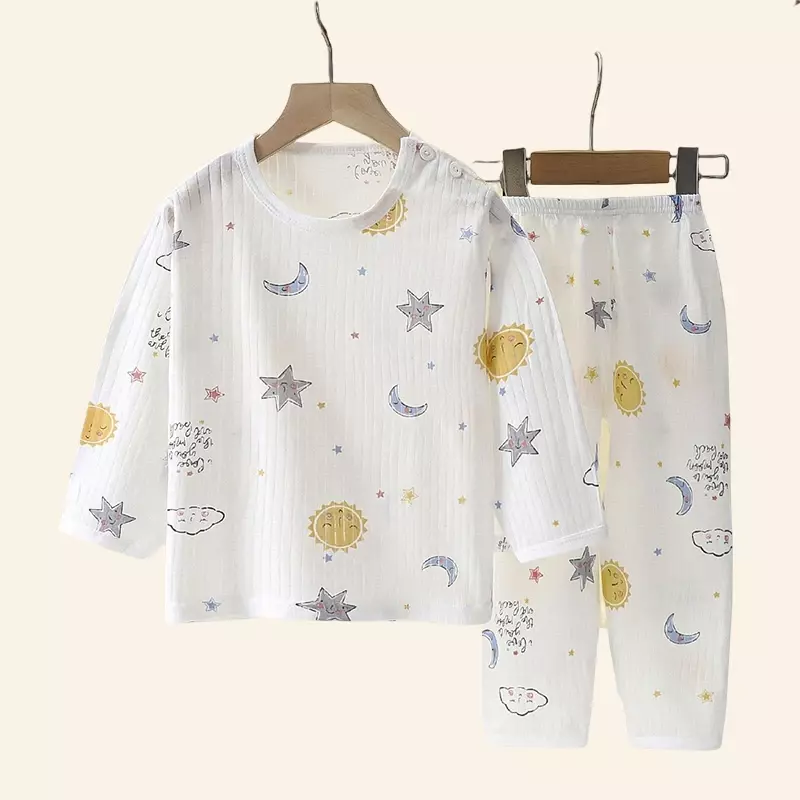 Zestawy dziecięce bawełniane ubrania dla dzieci z długim/krótkim rękawem domowa bielizna nocna odzież dziecięca chłopiec dziewczynka jesienne spodnie zimowe bluzki garnitury