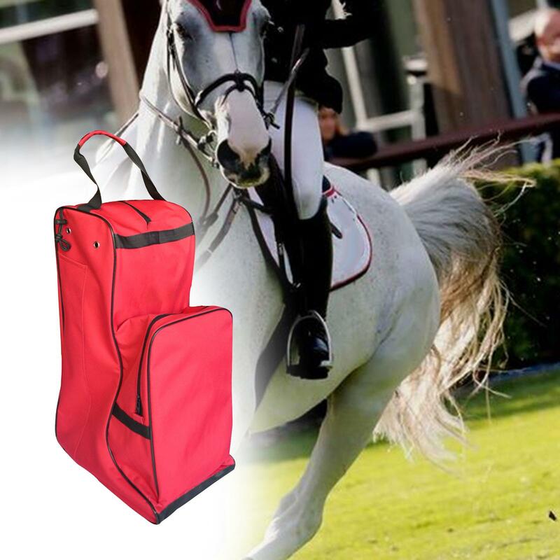 Equestrian Riding Bag, equipamento do cavalo, saco de armazenamento, resistente ao rasgo, forro versátil com compartimento, portátil para passeios