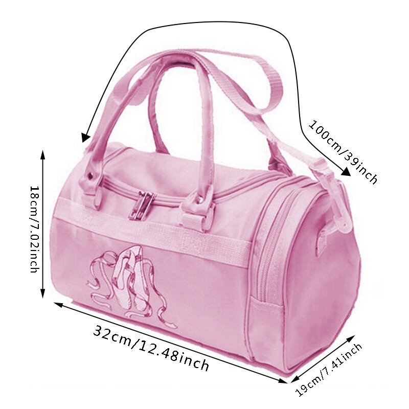 Детская сумка для балета и танцев, розовые сумки через плечо, вместительные спортивные сумки для йоги, новинка 2024, Высококачественные Универсальные повседневные сумки