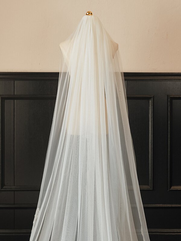 Véu longo do casamento do vintage com pente Bling lantejoulas, Royal Bridal Veil, acessórios do casamento, alta qualidade, 3.5m