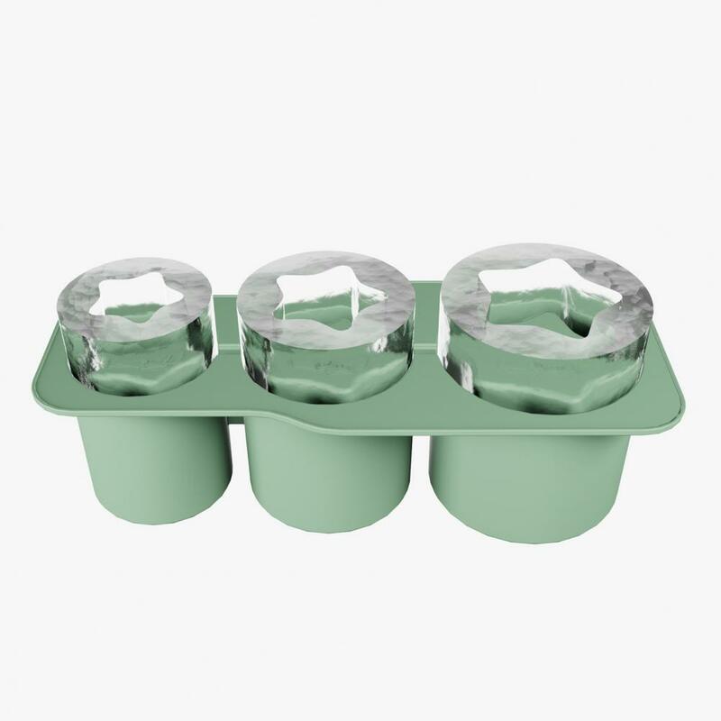 Molde reutilizable para cubitos de hielo, bandeja de silicona con tapa para vasos de 20 a 40 Oz, cilindro hueco único para cócteles