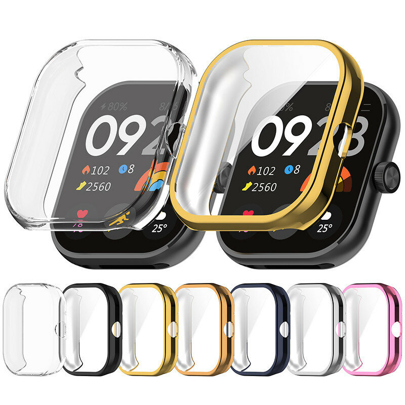 Correa de silicona para Xiaomi Redmi Watch 4, pulsera de reloj inteligente, Protector de pantalla, funda protectora