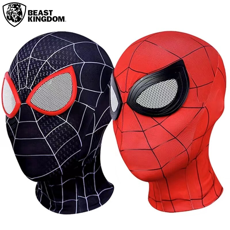 BEAST KINGDOM Spiderman Mask Superhero Peter Parker Role Play Masks Spider Man Cosplay Props Party Halloween Dress Up Gifts