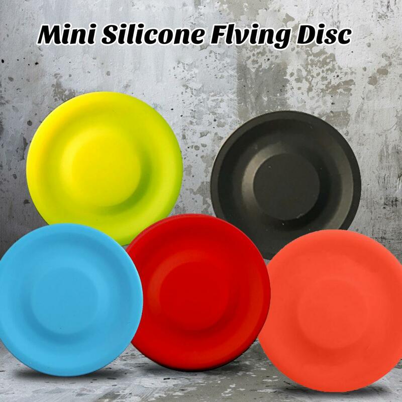 Discos voadores resistentes a riscos para crianças, Mini discos voadores de silicone, Brinquedo durável, Disco voador compacto, Brinquedo para cães, Endless